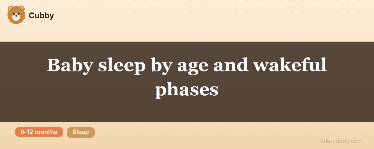 Baby sleep by age and wakeful phases