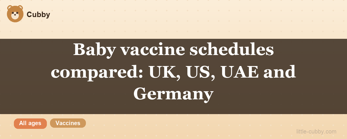 Baby vaccine schedules compared: UK, US, UAE and Germany
