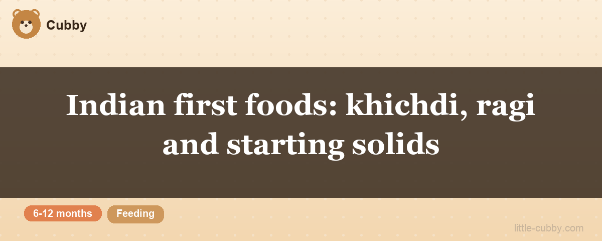 Khichdi, ragi and traditional weaning foods