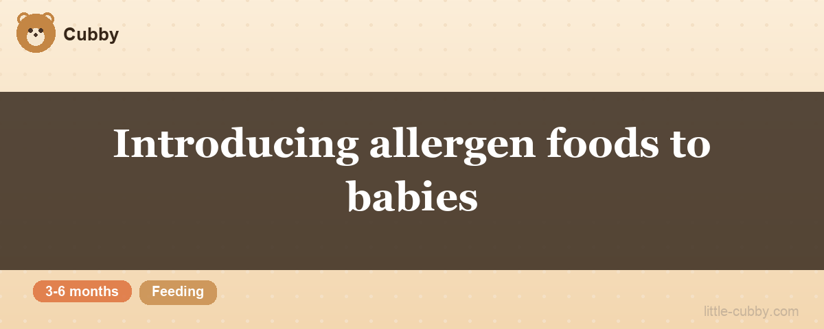 Introducing allergen foods to babies