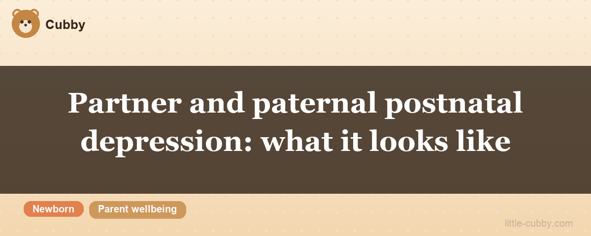 Partner and paternal postnatal depression: what it looks like