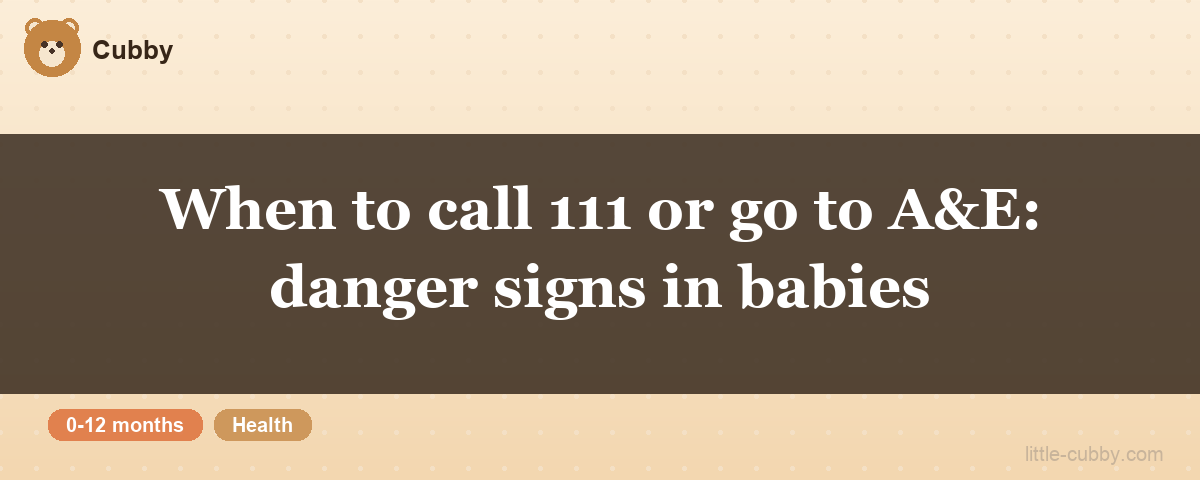 When to call 111 or go to A&E: danger signs in babies